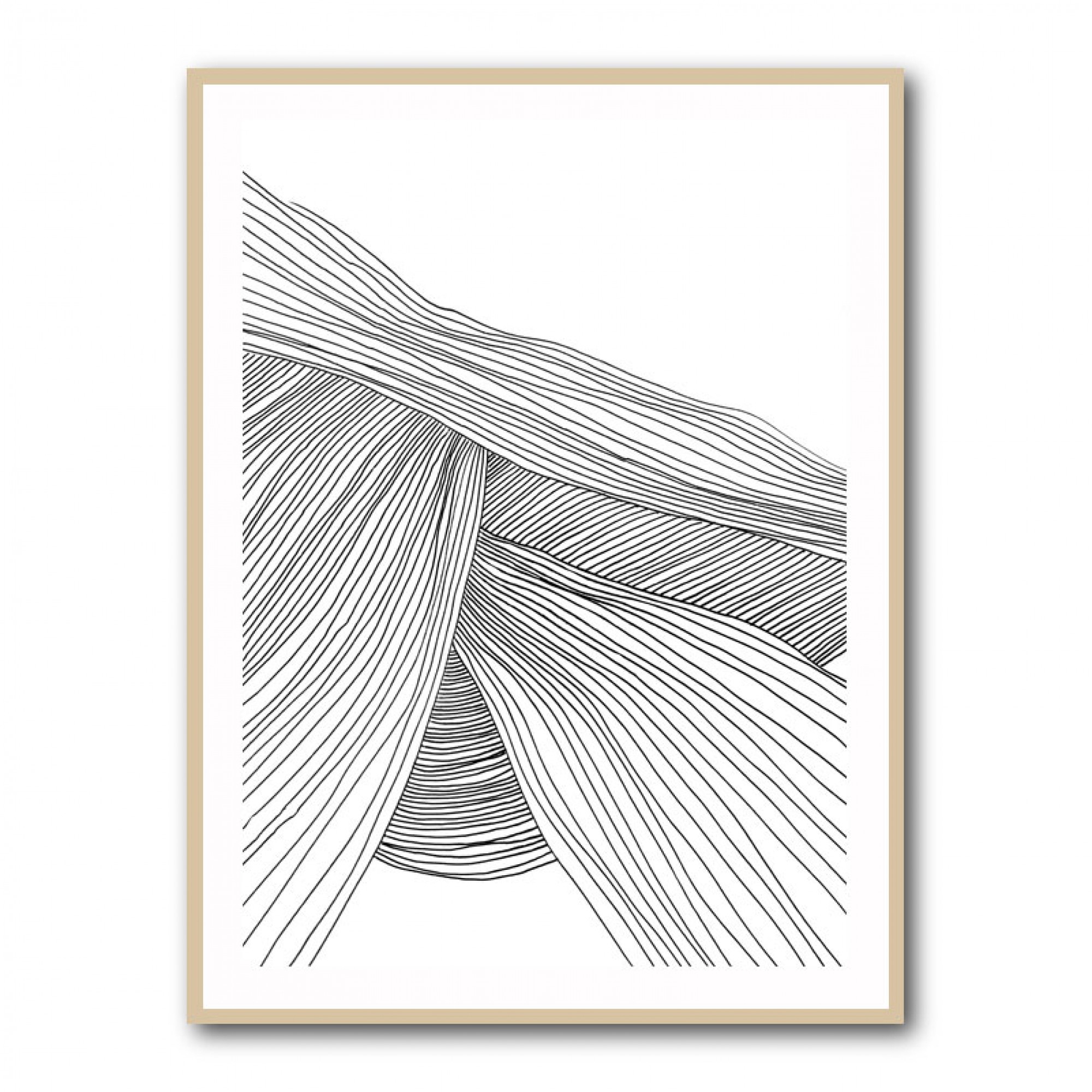 Waves Abstract Wall Art   Light Oak Framed Print 2469830 5x7 2000x2000 